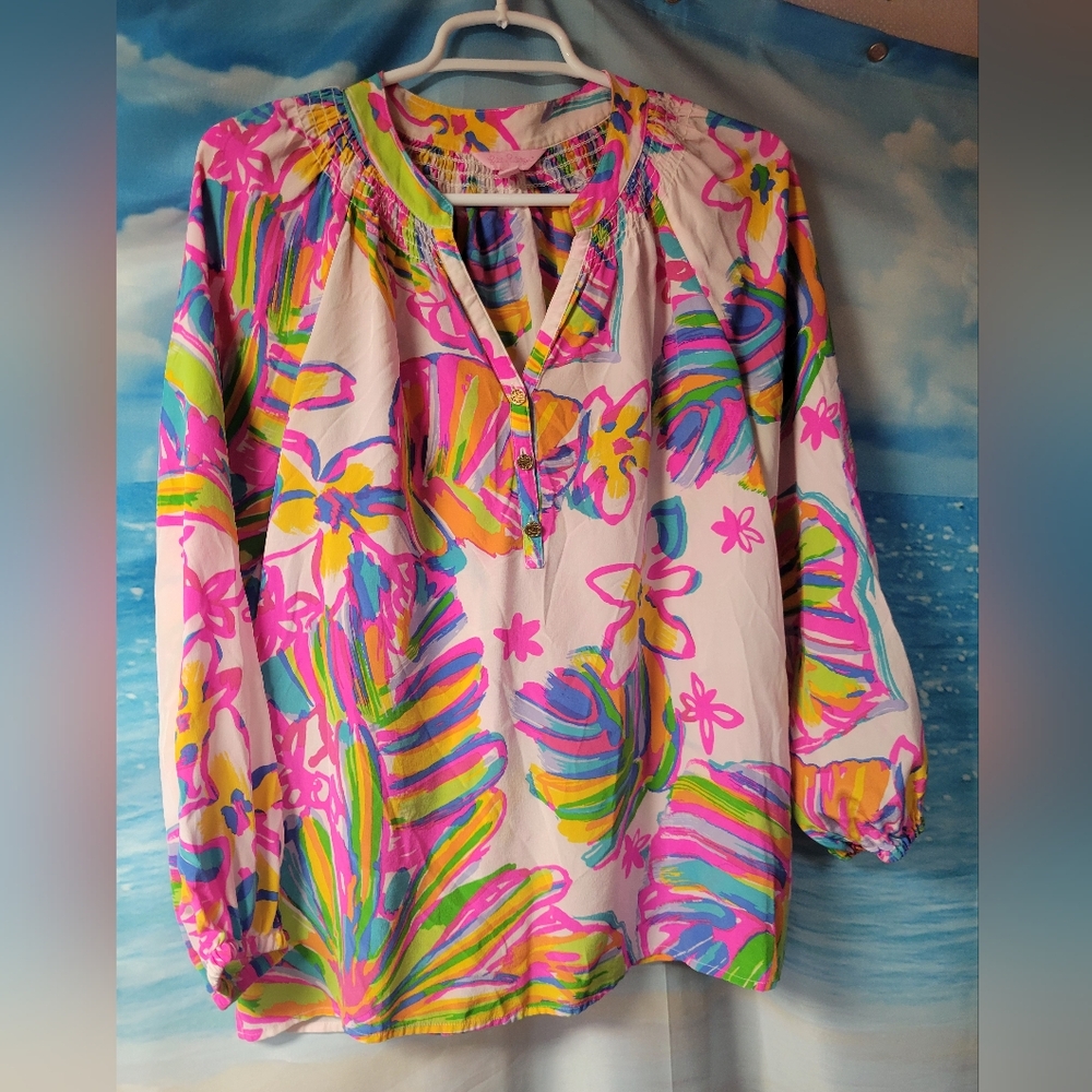 Lilly Pulitzer Blouse Ladies Blouse Size Small